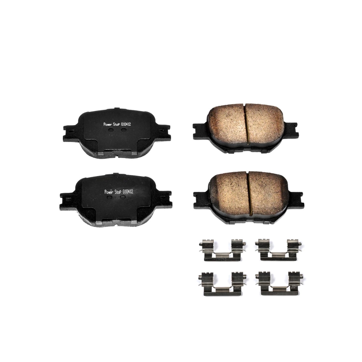 PowerStop 17-817 Front Z17 Evolution Plus Disc Brake Pad Set with Hardware Kit for 2005-2010 Scion tC
