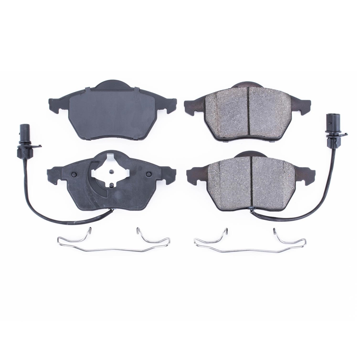 PowerStop 17-840 Front Z17 Evolution Plus Disc Brake Pad Set with Hardware Kit for 1999-2006 Audi A4 Quattro