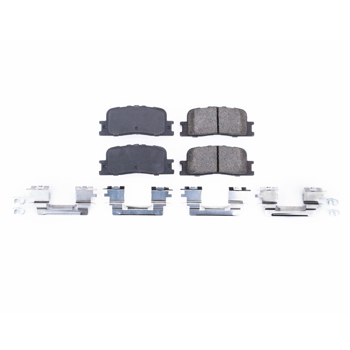 PowerStop 17-906 Front Z17 Evolution Plus Disc Brake Pad Set with Hardware Kit for 2005-2006 Toyota Camry
