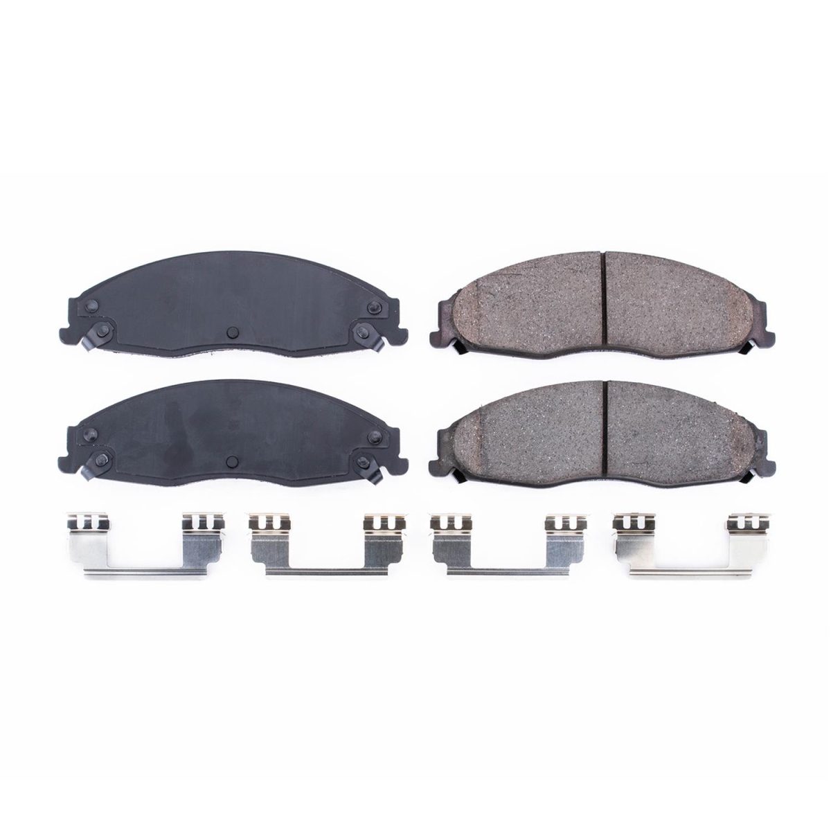 PowerStop 17-921 Front Z17 Evolution Plus Disc Brake Pad Set with Hardware Kit for 2003-2007 Cadillac CTS