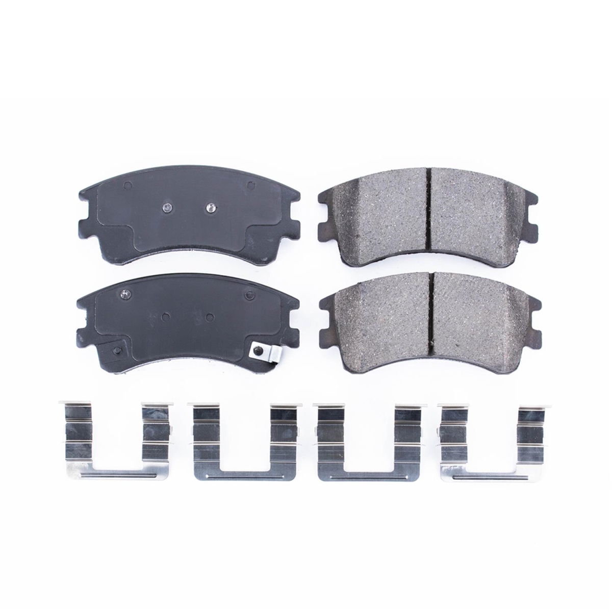 PowerStop 17-957 Front Z17 Evolution Plus Disc Brake Pad Set with Hardware Kit for 2003-2005 Mazda 6