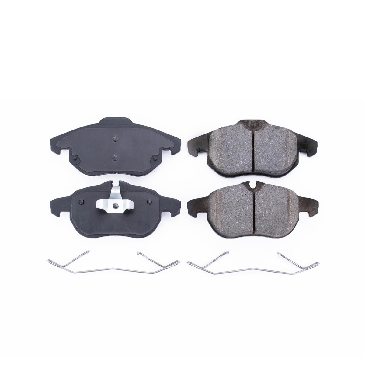PowerStop 17-972 Front Z17 Evolution Plus Disc Brake Pad Set with Hardware Kit for 2003-2005 & 2008-2011 Saab 93