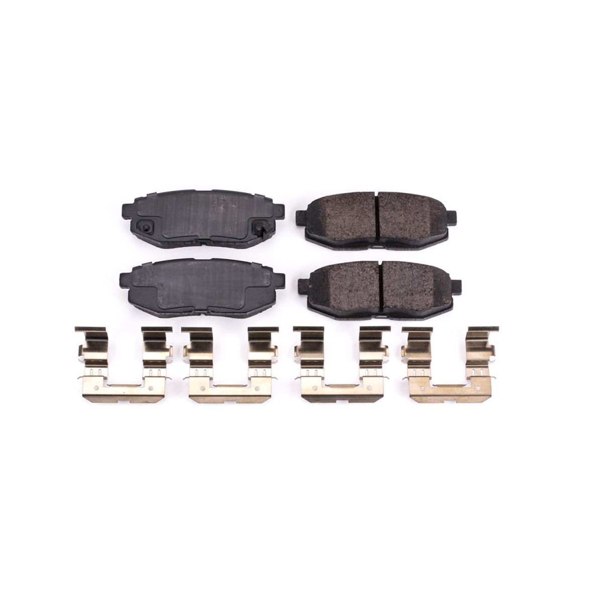 PowerStop 17-1124 Rear Z17 Evolution Plus Disc Brake Pad Set with Hardware Kit for 2014-2018 Subaru Forester