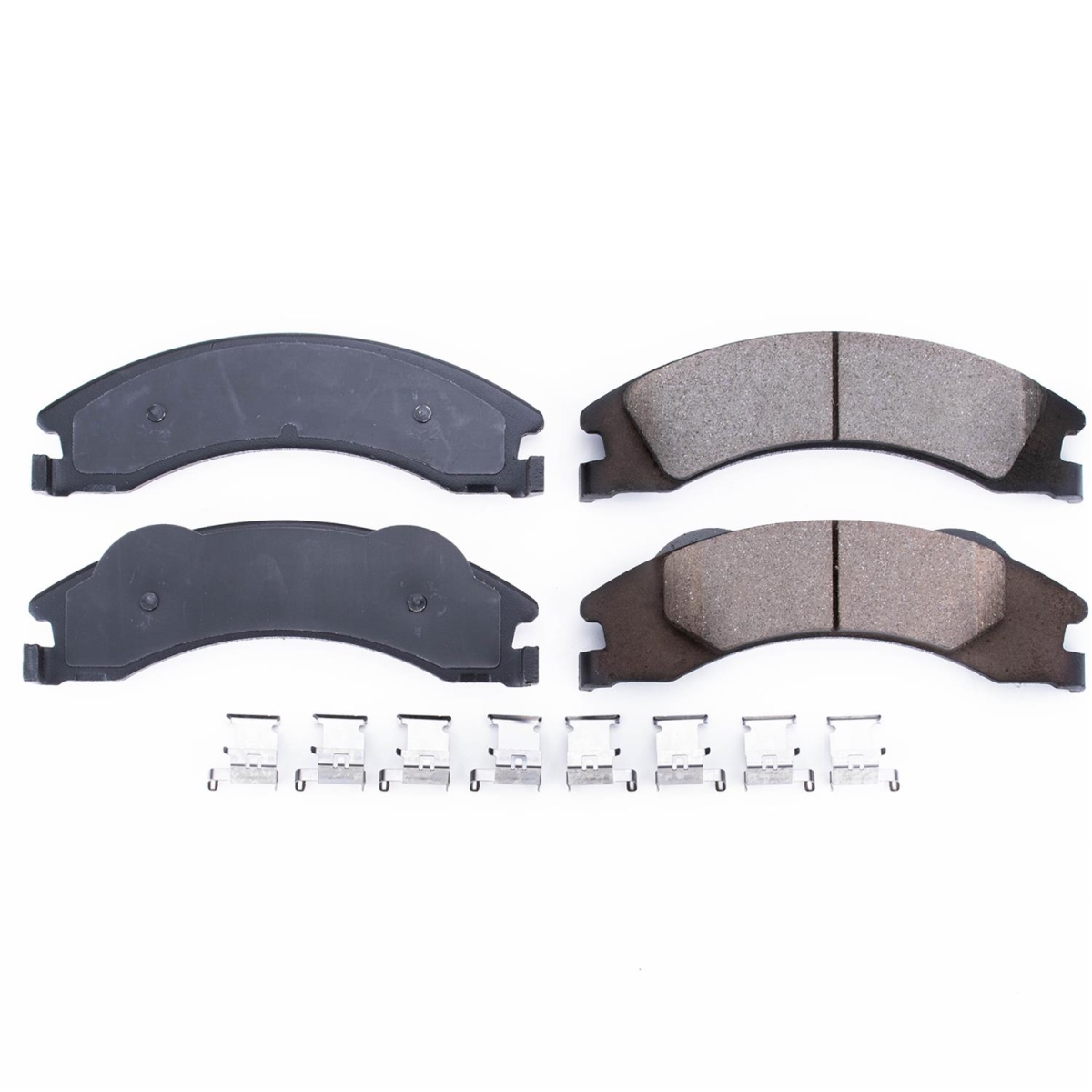 PowerStop 17-1329 Rear Z17 Evolution Plus Disc Brake Pad Set with Hardware Kit for 2008-2014 Ford E150