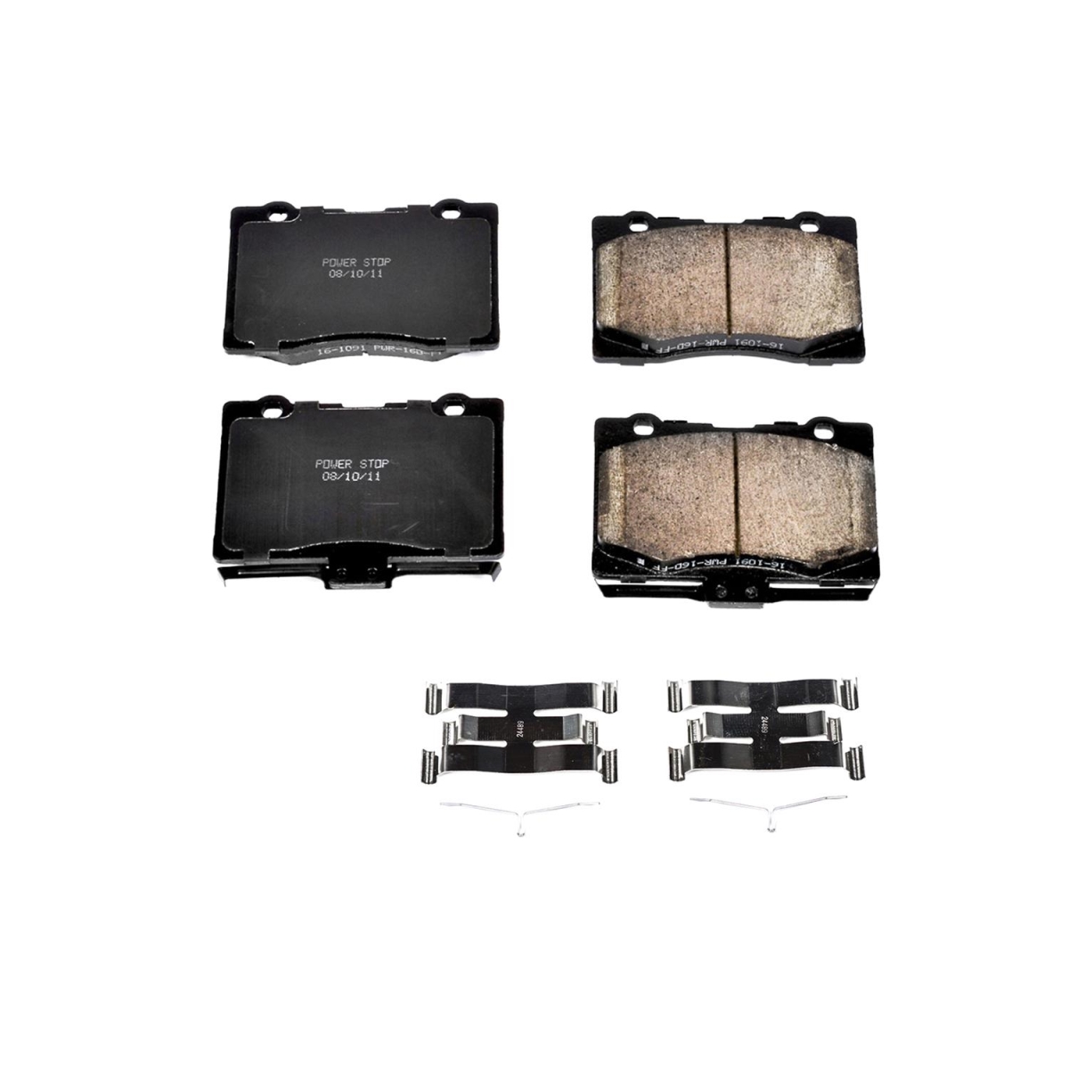PowerStop 17-1091 Front Z17 Evolution Plus Disc Brake Pad Set with Hardware Kit for 2005-2012 Acura RL