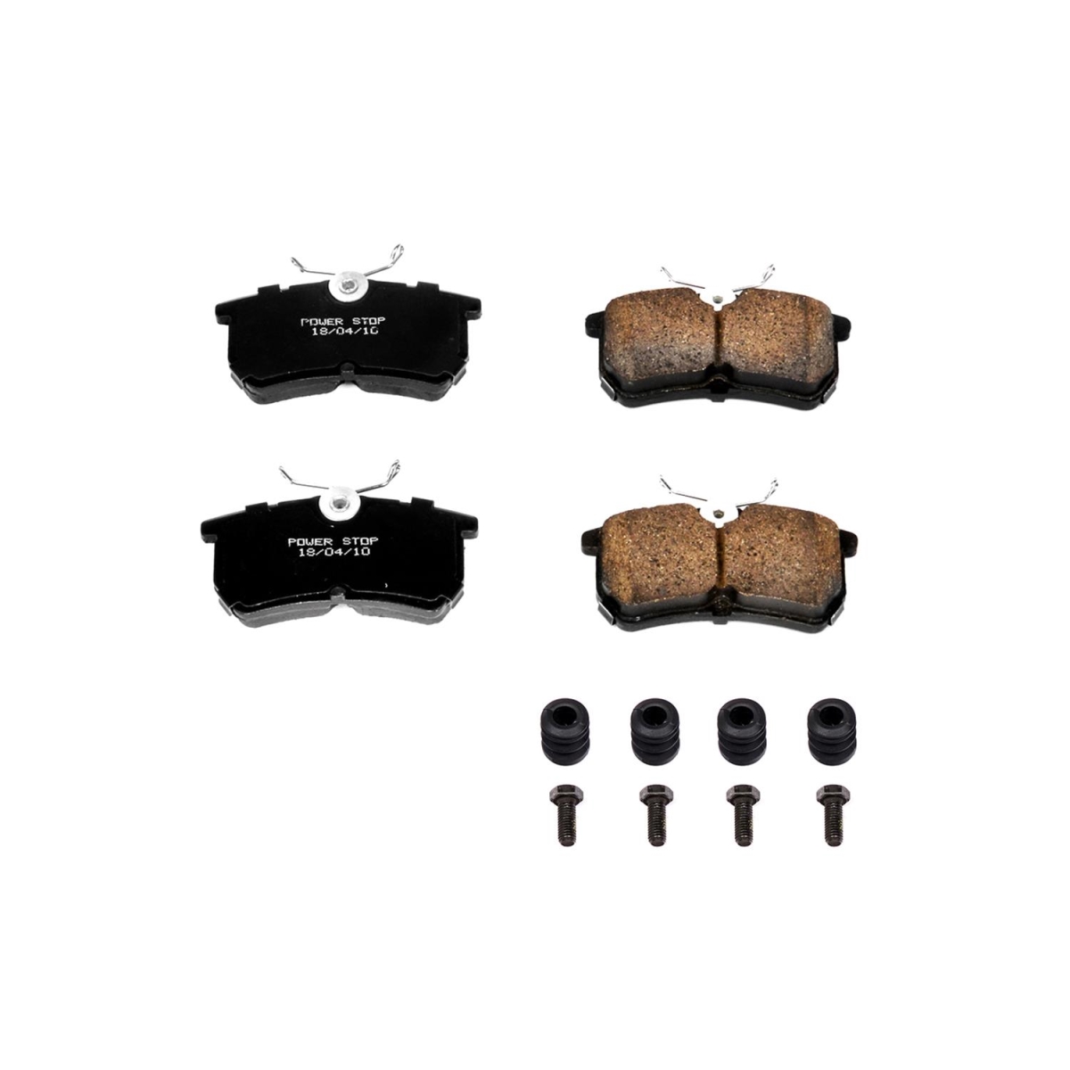 PowerStop 17-886 Rear Z17 Evolution Plus Disc Brake Pad Set with Hardware Kit for 2001-2007 Ford Focus