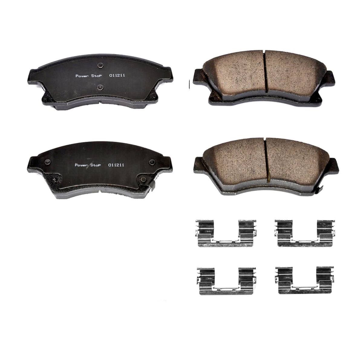 PowerStop 17-1522 Front Z17 Evolution Plus Disc Brake Pad Set with Hardware Kit for 2011-2015 Chevrolet Cruze