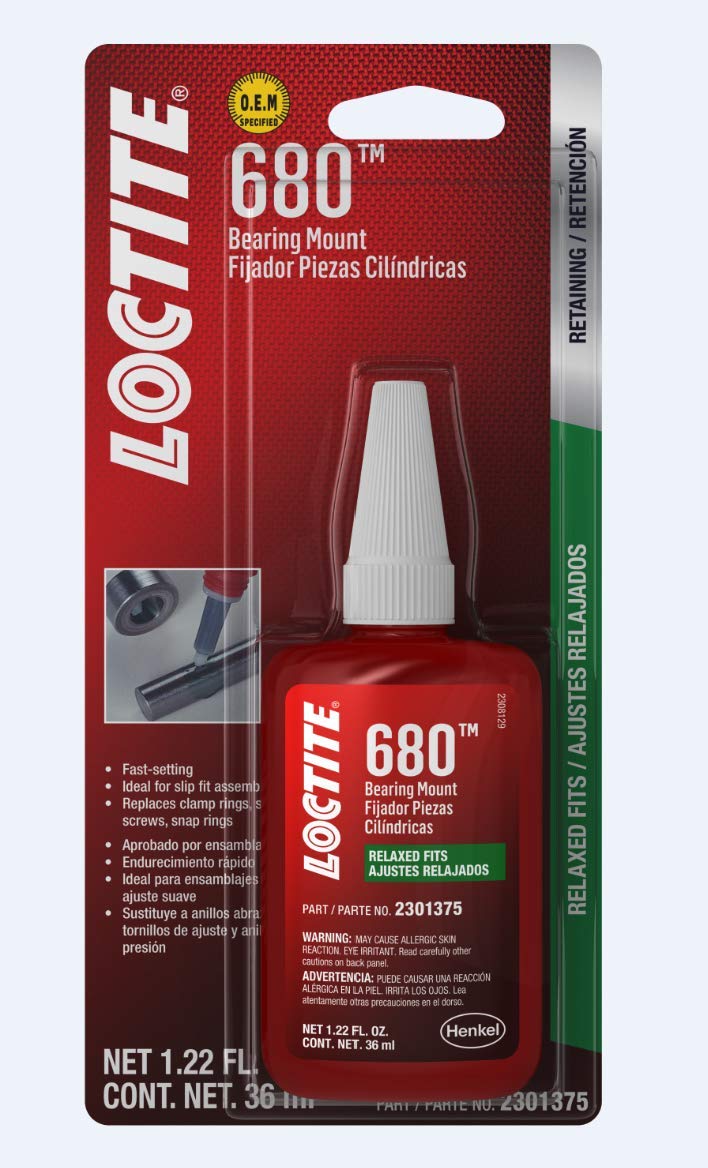Loctite 36ml 680 High Strength Bearing Mount For Relaxed Fit (2301375)