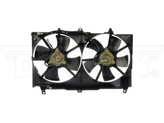 Dorman 620-429 Dual Fan Assembly Without Controller for 2003-2007 Infiniti G35, 2003-2007 Nissan 350Z - Black