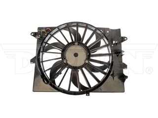 Dorman 620-164 Radiator Fan Assembly Without Controller for 2003-2004 Ford Thunderbird, 2003-2004 Lincoln LS - Black