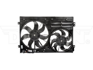 Dorman 620-805 Dual Fan Assembly Without Controller for 2006-2015 Audi, 2005-2018 Volkswagen - Black