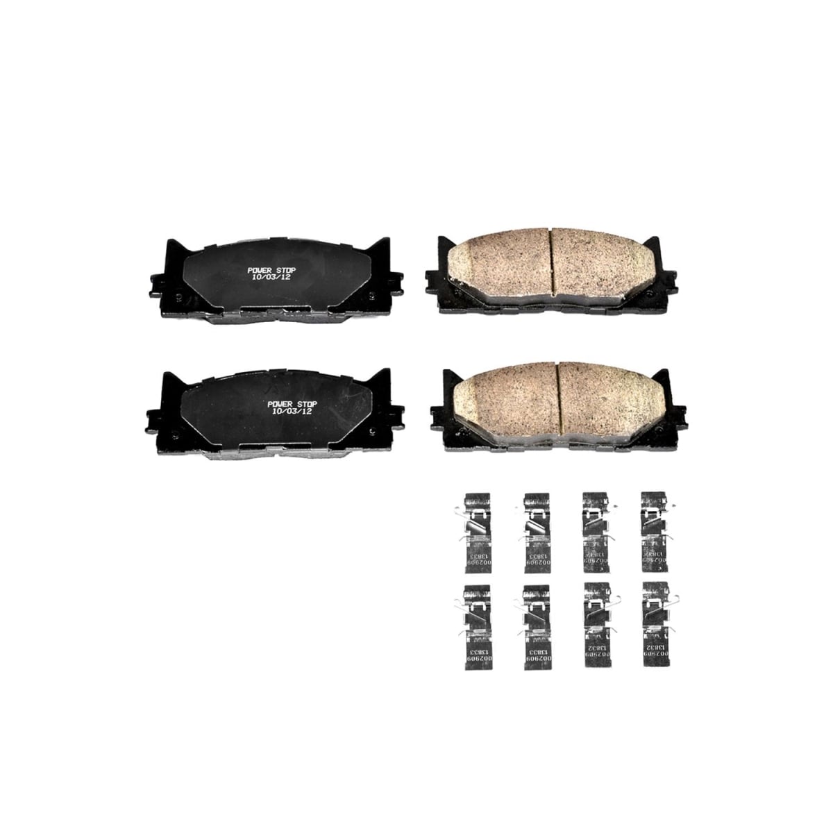 PowerStop 17-1293 Front Z17 Evolution Plus Disc Brake Pad Set with Hardware Kit for 2007-2017 Toyota Camry