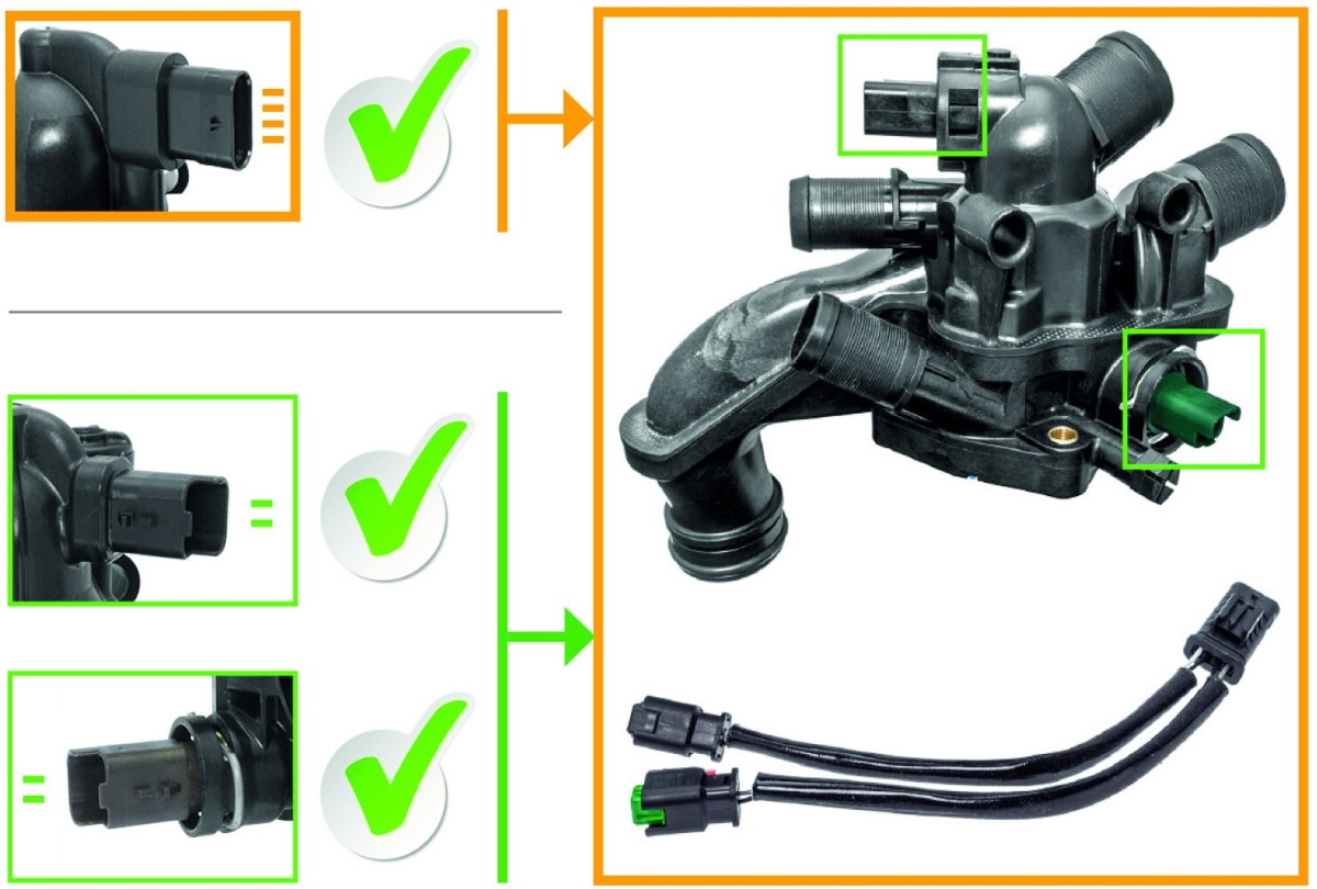 7.8927K Engine Coolant Thermostat for 2011-2013 Mini Cooper All Black & 2008-2013 Mini Cooper Clubman