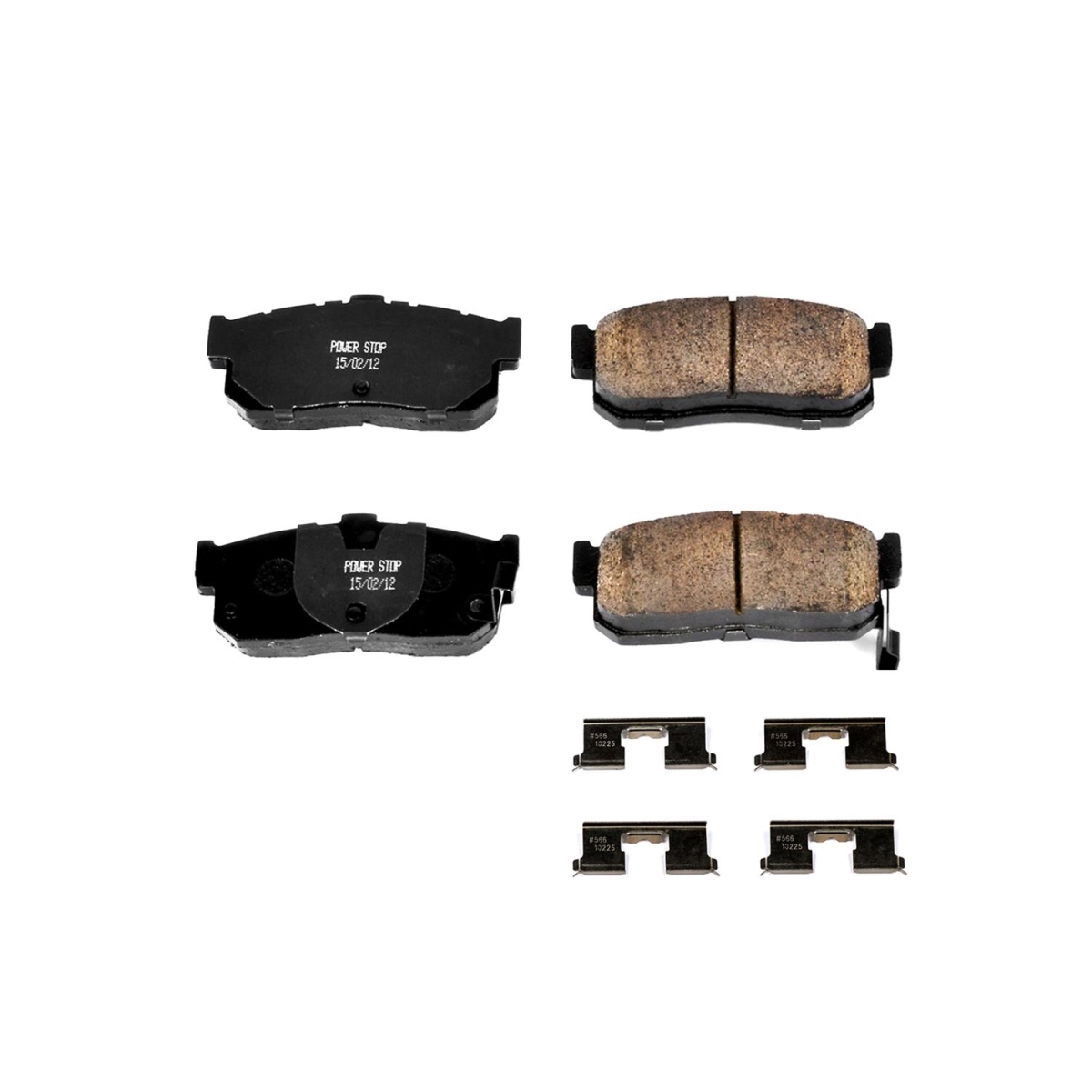 PowerStop 17-540 Rear Z17 Evolution Plus Disc Brake Pad Set with Hardware Kit for 1991-2001 Nissan Maxima