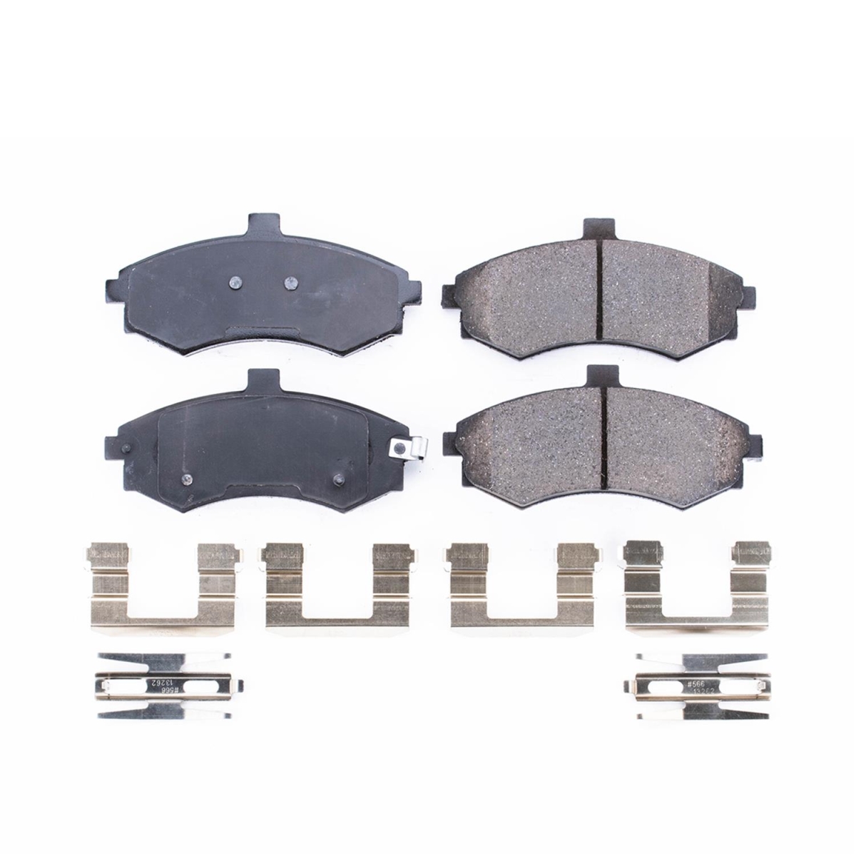 PowerStop 17-941 Front Z17 Evolution Plus Disc Brake Pad Set with Hardware Kit for 2002-2005 Hyundai Elantra
