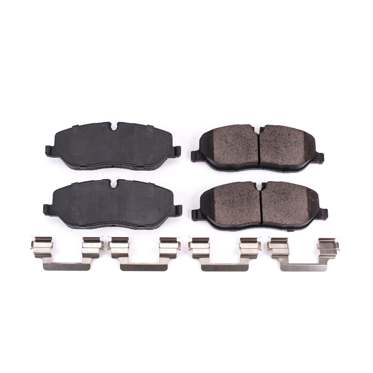 PowerStop 17-1098 Front Z17 Evolution Plus Disc Brake Pad Set with Hardware Kit for 2005-2009 Land Rover LR3