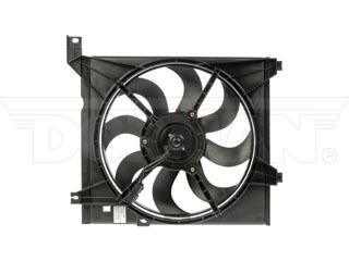 Dorman 621-378 Radiator Fan Assembly Without Controller for 2004-2009 Kia Spectra, 2005-2009 Kia Spectra5 - Black