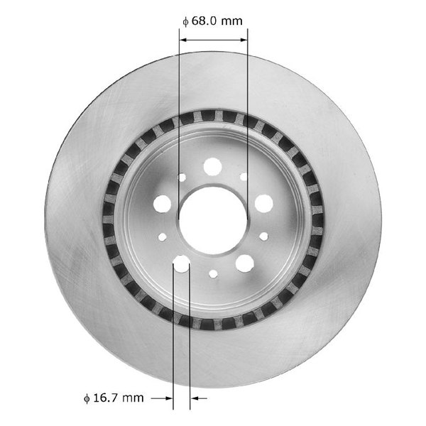 PRT6008 Rear Brake Rotor for 2004-2007 Volvo S60