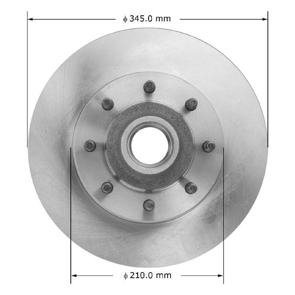 PRT5915 Brake Rotor & Hub Assembly for 2008-2014 Ford E150