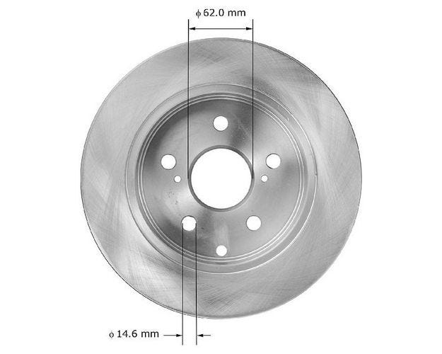 PRT5922 Disc Brake Rotor for 2006-2018 Toyota RAV4 - Rear