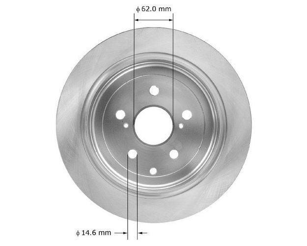 PRT6001 Disc Brake Rotor for 2015-2015 Lexus RX450h - Rear