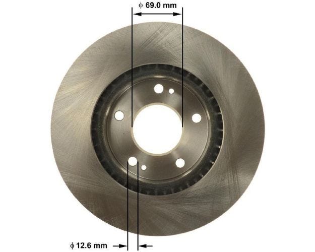 PRT6148 Disc Brake Rotor for 2020-2022 Hyundai Venue - Front