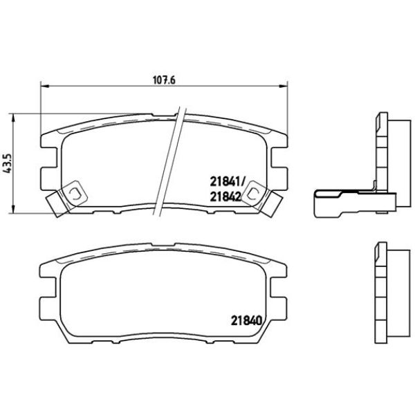 355035191 Front Brake Pad Set for 2011-2015 Honda CRZ EX