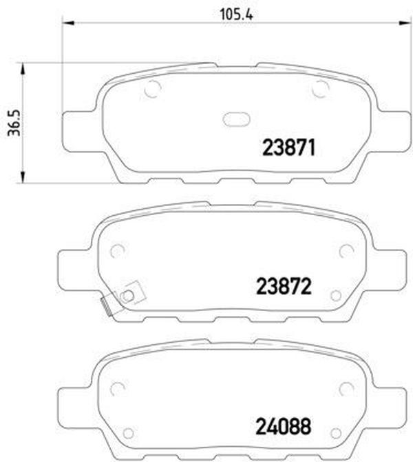 355010241 Brake Pad Set for 2008-2009 Infiniti EX35