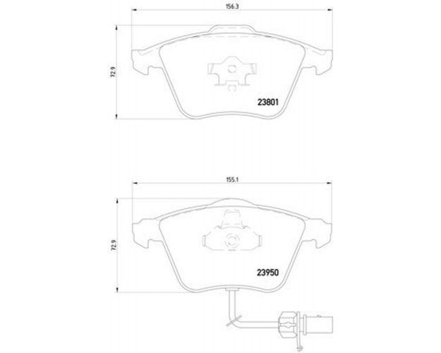 355011711 Disc Brake Pad Set for 2004-2009 Audi S4 - Front