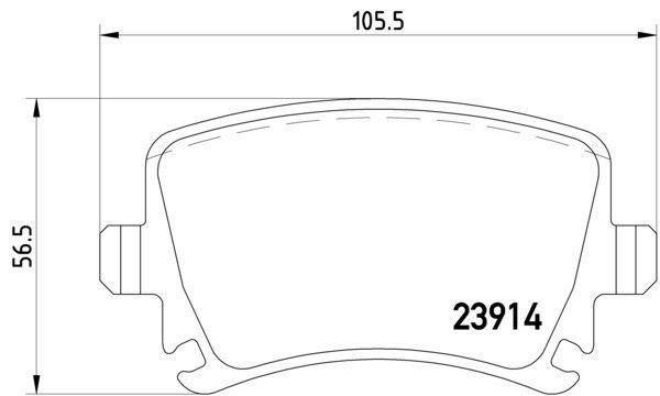 355011771 Brake Pad Set for 2012-2013 Volkswagen Golf R