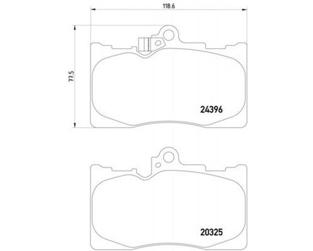 355012121 Disc Brake Pad Set for 2014-2020 Lexus IS350 - Front