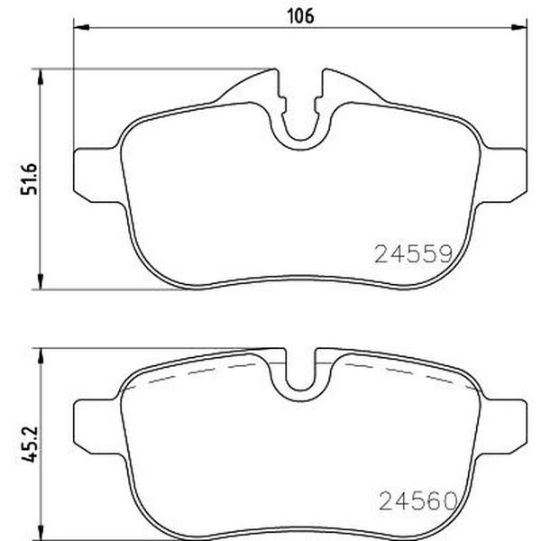 355014621 Brake Pad Set for 2011 BMW Z4
