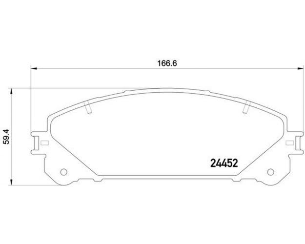 355015461 Disc Brake Pad Set for 2008-2019 Toyota Highlander - Front