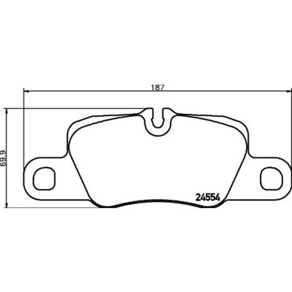 355015651 Brake Pad Set for 2020 Porsche Panamera