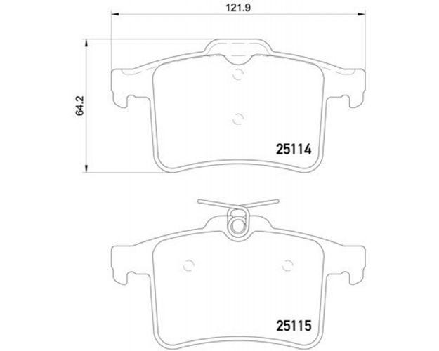 355015901 Disc Brake Pad Set for 2014-2016 Jaguar XJR - Rear