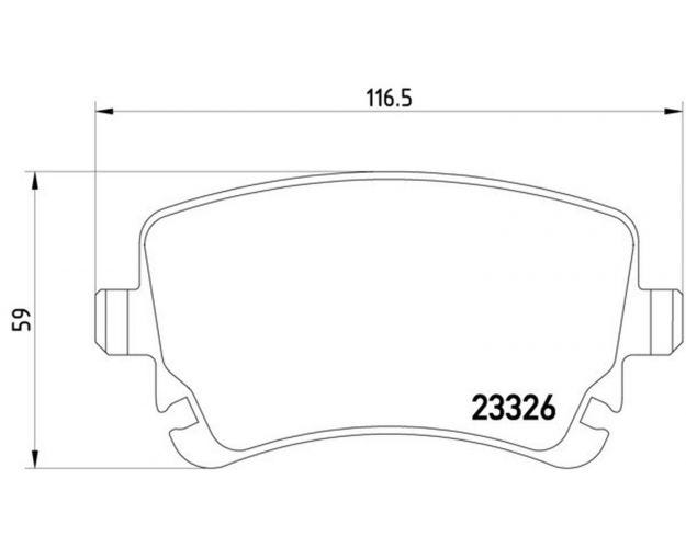 355015951 Disc Brake Pad Set for 2010-2010 Audi RS6 - Rear