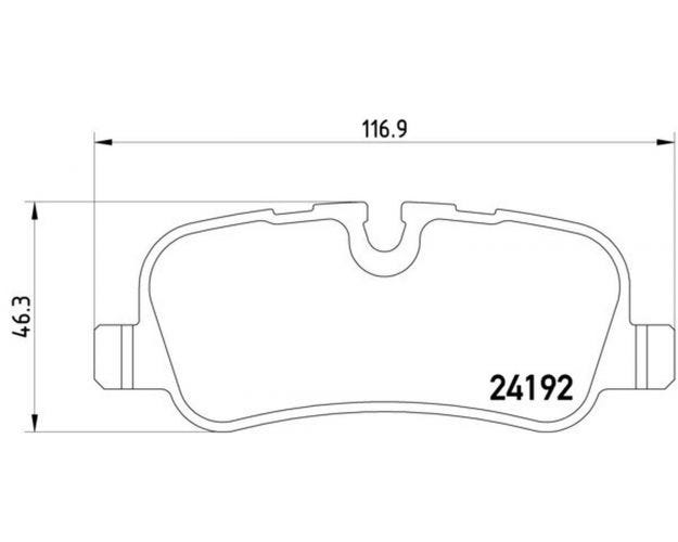 355016181 Disc Brake Pad Set for 2010-2016 Land Rover LR4 - Rear