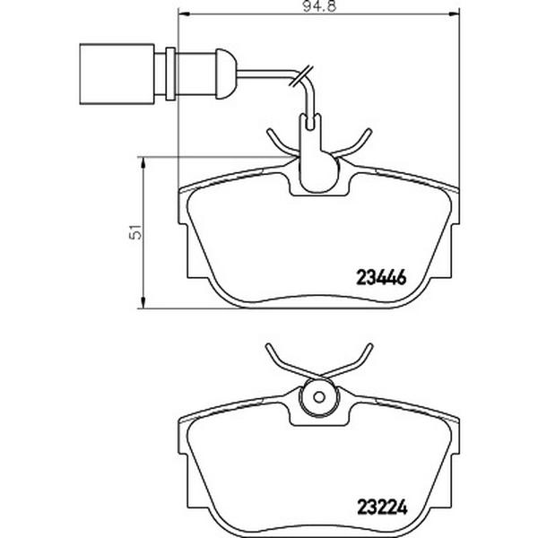 355018571 Brake Pad Set for 1999-2003 Volkswagen EuroVan