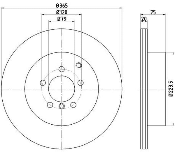 355116961 Brake Rotor for 2012 Land Rover Range Rover