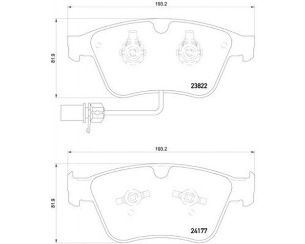355020441 Disc Brake Pad Set for 2006-2016 Bentley Continental - Front