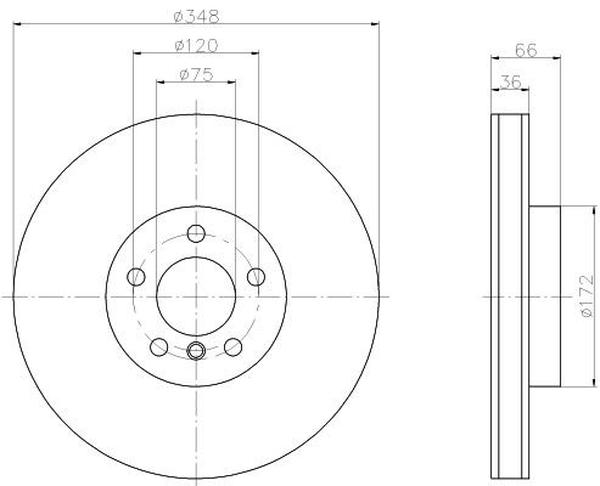 355119261 Brake Rotor for 2010-2017 BMW 535i GT