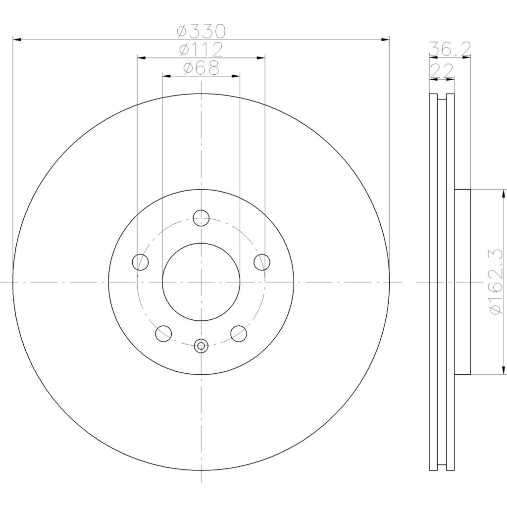 355123142 Brake Rotor for 2022 Audi Q5
