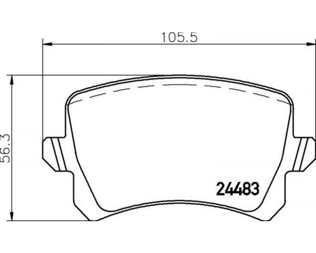 355025331 Disc Brake Pad Set for 2008-2008 Volkswagen Passat - Rear