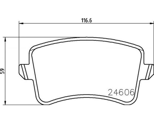 355025381 Disc Brake Pad Set for 2009-2009 Audi S5 - Rear