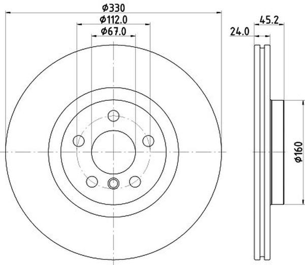 355122641 Brake Rotor for 2017-2022 BMW X1