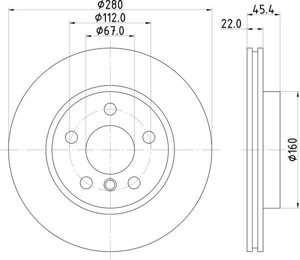 355123481 Brake Rotor for 2020-2023 Mini Cooper