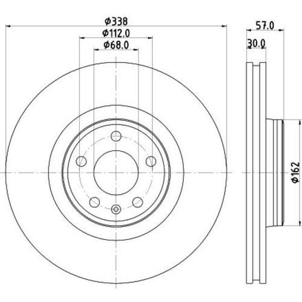 355125171 Brake Rotor for 2019-2021 Audi S5