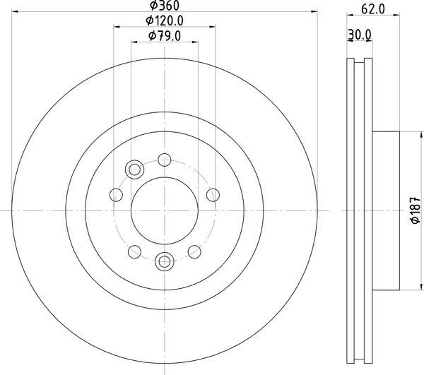 355125251 Brake Rotor for 2017 Land Rover Discovery