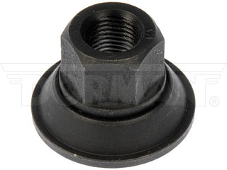 Dorman 611-127 0.56-18 Flanged Flat Face Wheel Nut for 1992-2018 Ford - Black Oxide