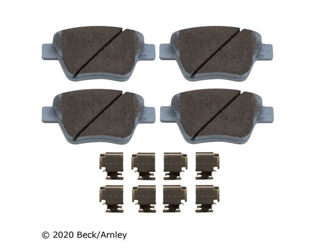 085-6940 Disc Brake Pad & Hardware Kit for 2012-2013 Audi A3 - Rear